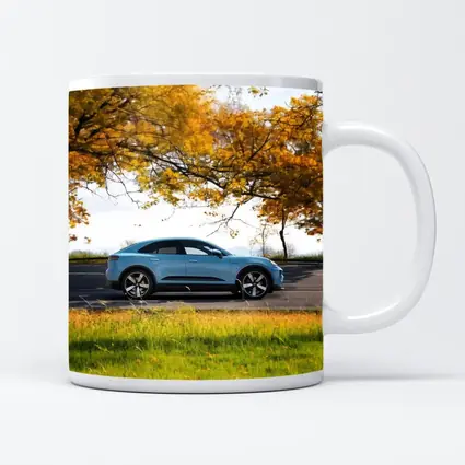 Porsche Macan Blue Side Profile Autumn Trees