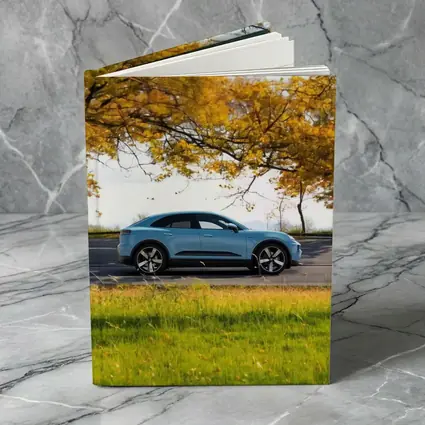 Porsche Macan Blue Side Profile Autumn Trees
