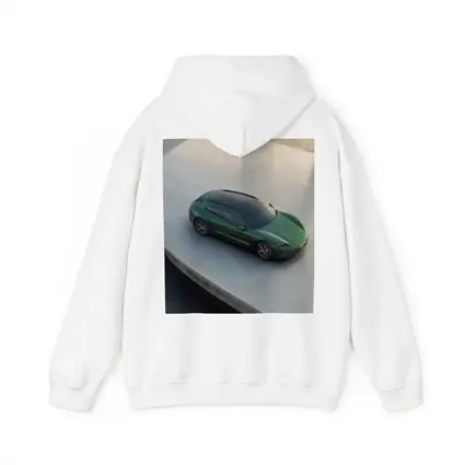 Green Porsche Taycan Sport Turismo Overhead View