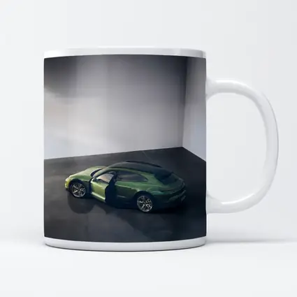 Porsche Macan Green Studio Overhead View