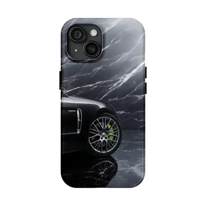 Porsche Panamera Black on Dark Marble