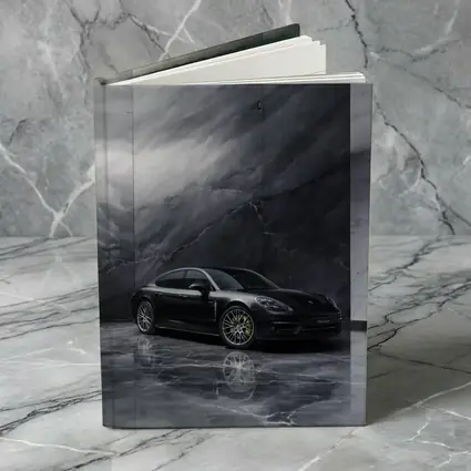 Porsche Panamera Black On Marble Background