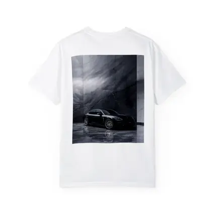 Porsche Panamera Black On Marble Background