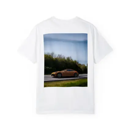 Porsche Panamera Orange on Open Road
