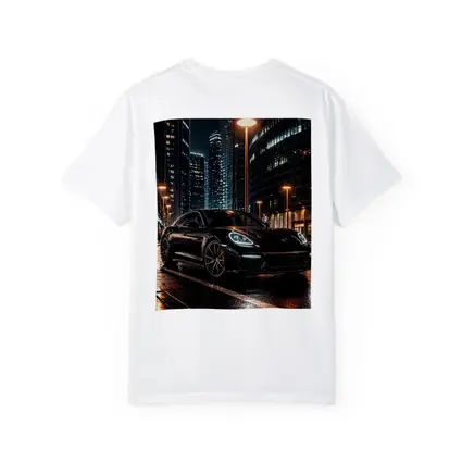 Porsche Panamera Black City Night Streets