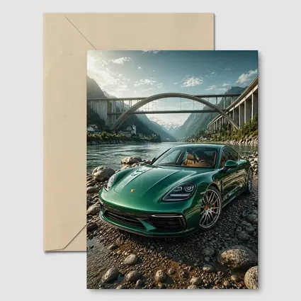 Porsche Panamera Green By Mountain River
