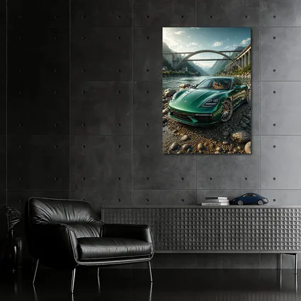 Porsche Panamera Green By Mountain River