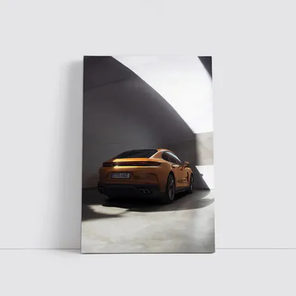 Porsche Panamera Orange Studio Garage Shot