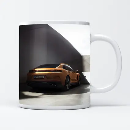 Porsche Panamera Orange Studio Garage Shot