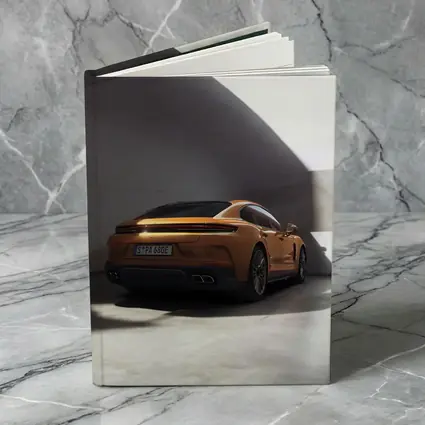 Porsche Panamera Orange Studio Garage Shot