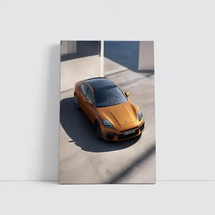 Porsche Panamera Orange Minimal Parking Setting