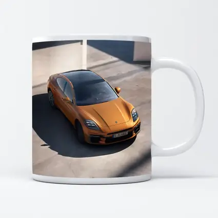 Porsche Panamera Orange Minimal Parking Setting