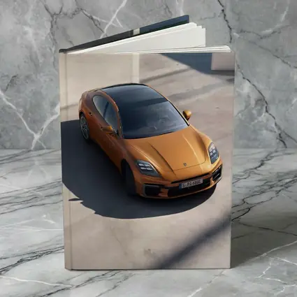 Porsche Panamera Orange Minimal Parking Setting