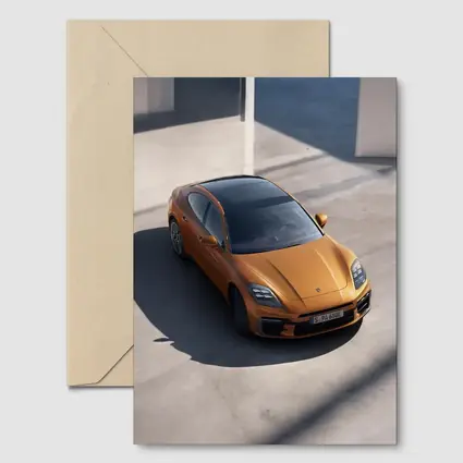 Porsche Panamera Orange Minimal Parking Setting