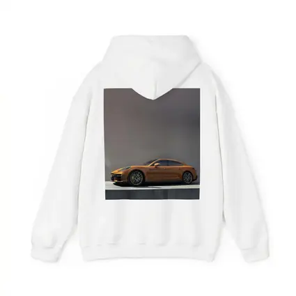 Porsche Panamera Orange Studio Clean Background