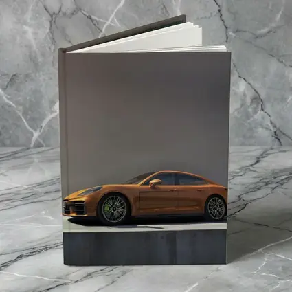 Porsche Panamera Orange Studio Clean Background