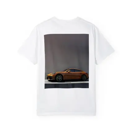 Porsche Panamera Orange Studio Clean Background