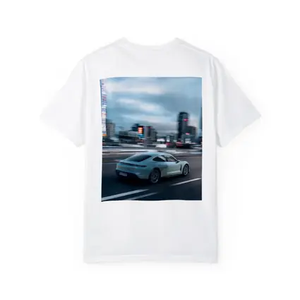Porsche Taycan Speeding Through City Streets