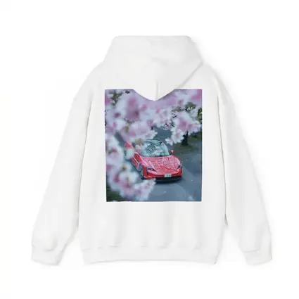 Porsche Taycan Red Cherry Blossom Trees