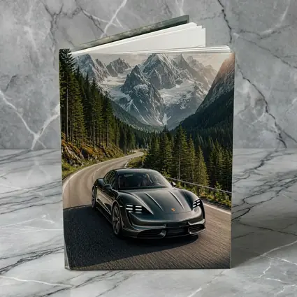 Porsche Taycan Driving Alpine Mountain Road