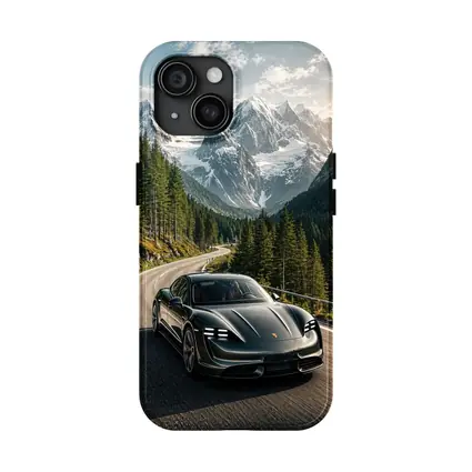 Porsche Taycan Driving Alpine Mountain Road