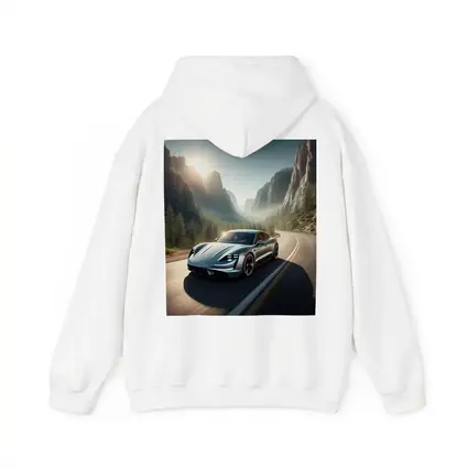 Porsche Taycan Speeding Through Mountain Canyon Road