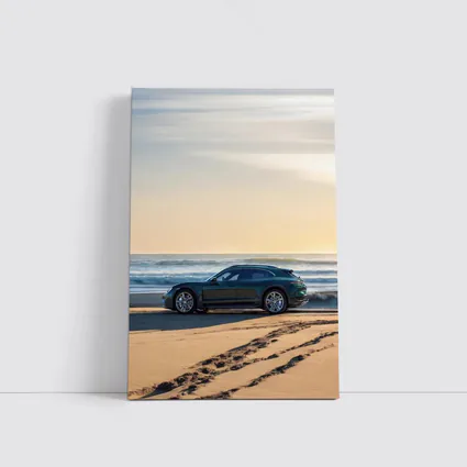Porsche Taycan Cross Turismo Beach Sunset