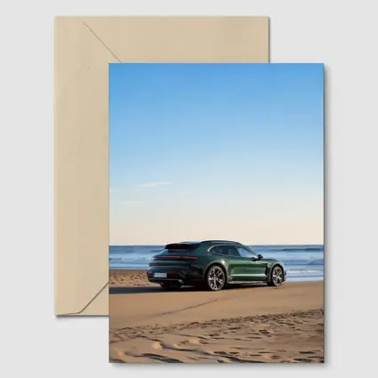 Porsche Taycan Cross Turismo Green Beach