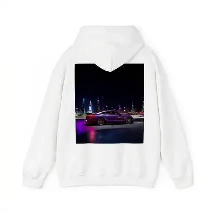 Porsche Taycan Purple Night City Skyline