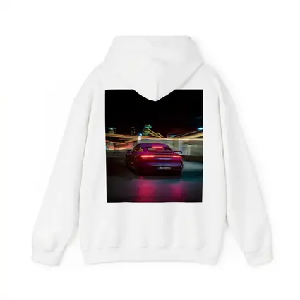 Porsche Taycan Rear Night City Lights