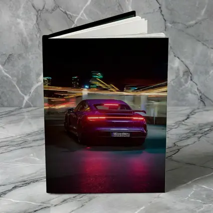Porsche Taycan Rear Night City Lights