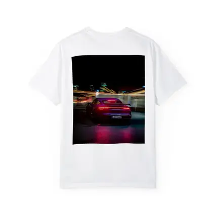 Porsche Taycan Rear Night City Lights