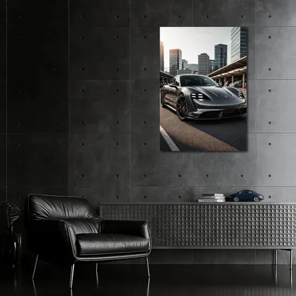 Porsche Taycan Turbo S City Background