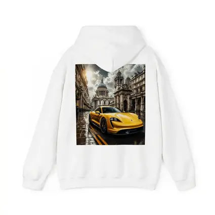 Porsche Taycan Yellow Sports Car London Street