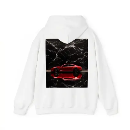 Porsche Taycan Red on Black Marble