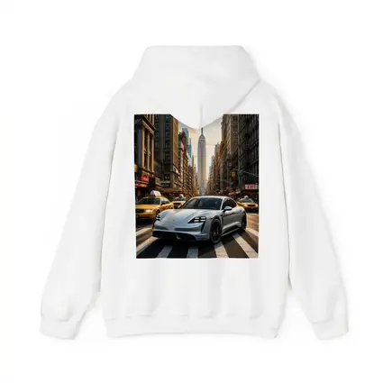 Porsche Taycan Silver On New York Streets