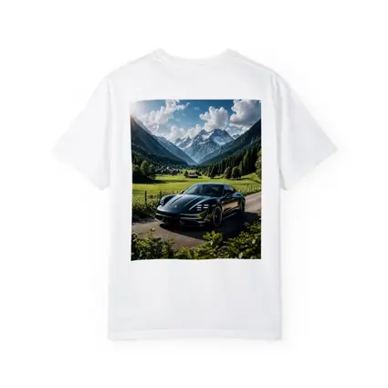 Porsche Taycan Black Alpine Valley Road