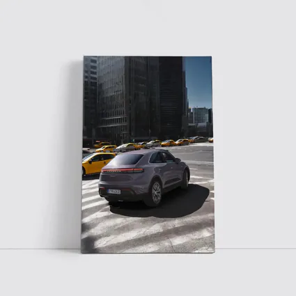 Porsche Macan City Streets Urban Background