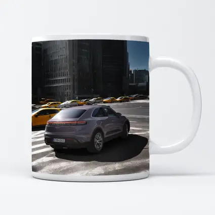 Porsche Macan City Streets Urban Background