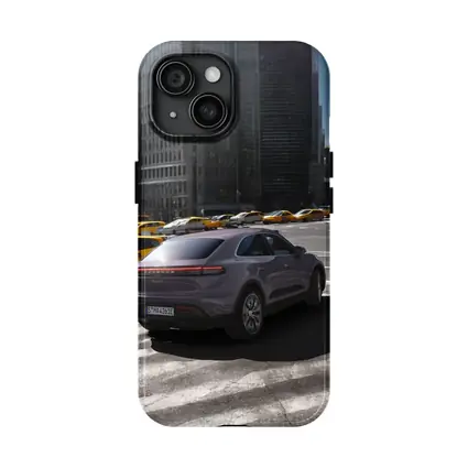 Porsche Macan City Streets Urban Background