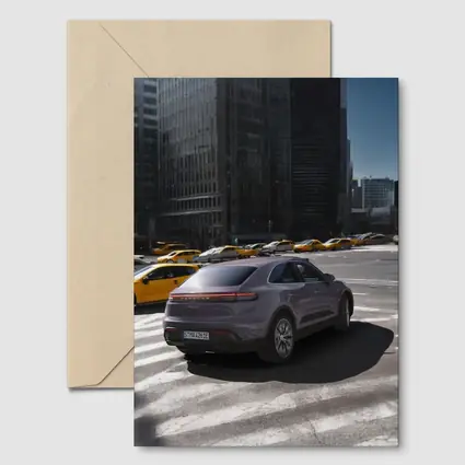 Porsche Macan City Streets Urban Background