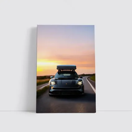 Porsche Taycan Cross Turismo Sunset Road Drive