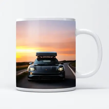 Porsche Taycan Cross Turismo Sunset Road Drive
