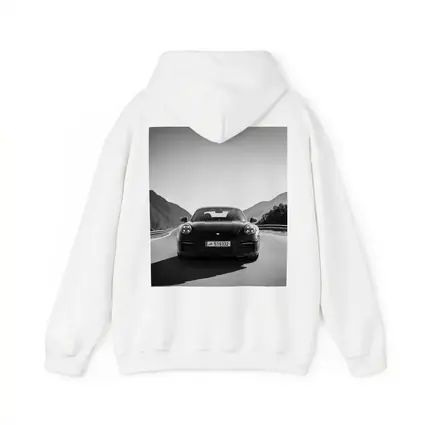 Porsche 911 Black White Mountain Road
