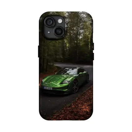 Porsche Taycan Green Forest Road Drive