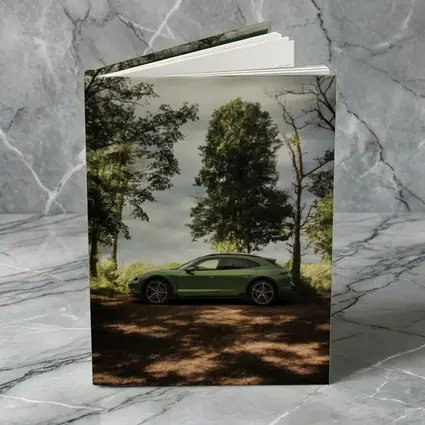 Porsche Taycan Green Forest Side Profile