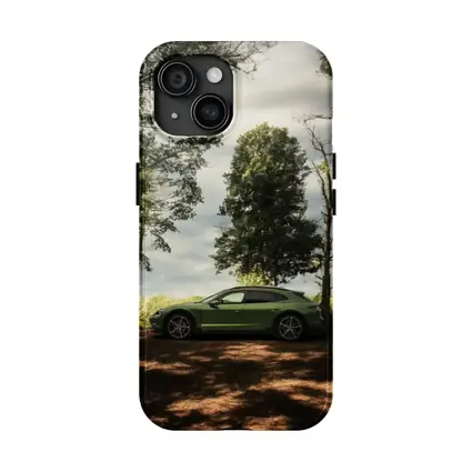 Porsche Taycan Green Forest Side Profile