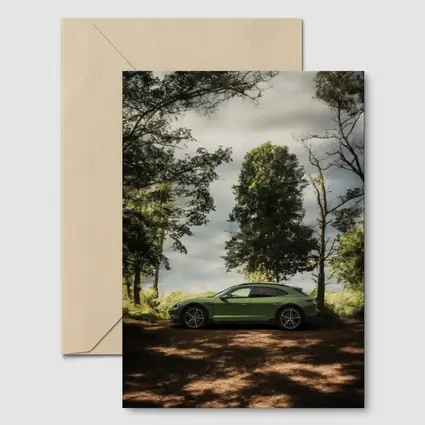 Porsche Taycan Green Forest Side Profile