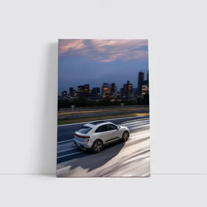 Porsche Macan City Skyline Dusk Drive