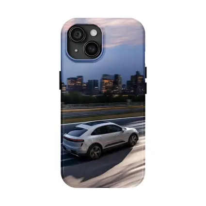 Porsche Macan City Skyline Dusk Drive